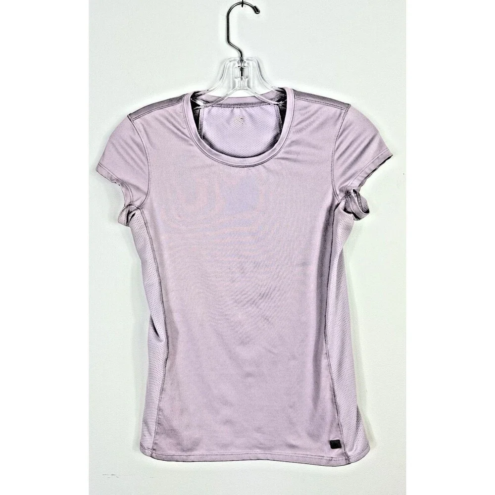 Alo Yoga S Coolfit Mesh Lavander Short Sleeve Workout Running T-Shirt